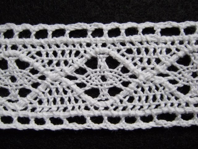 COTTON LACE 35mm/1.5'' wide NATURAL WHITE per metre - Shan's Fabrics